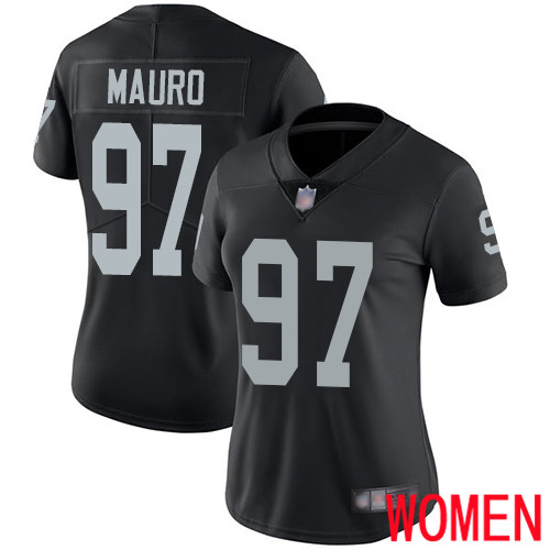 Oakland Raiders Limited Black Women Josh Mauro Home Jersey NFL Football #97 Vapor Untouchable Jersey->women nfl jersey->Women Jersey